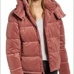 Rachel Parcel Velvet Puffer Coat